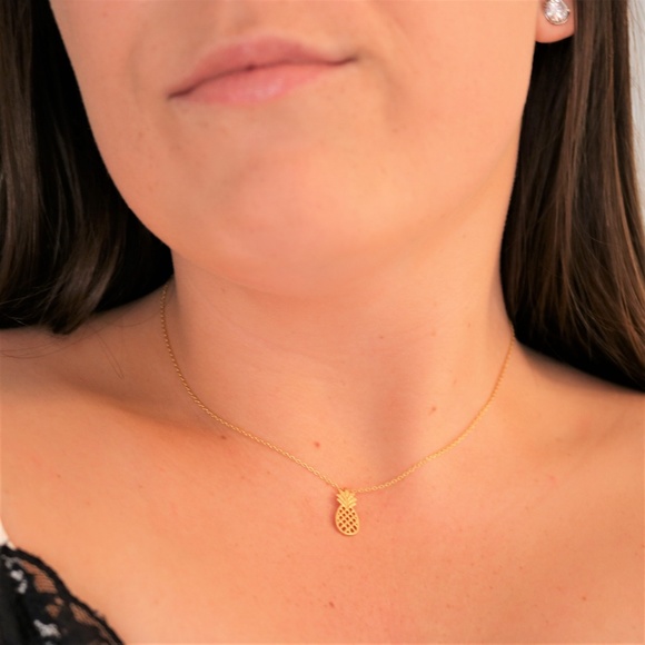 Gold Pineapple Necklace - Picture 2 of 5